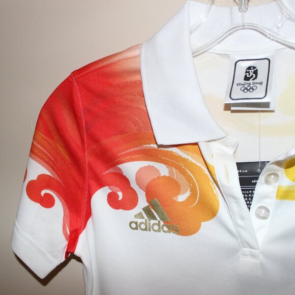 3/$118❤️Adidas Beijing 2008 Olympics TEAM CHINA 中国 Kids Polo Shirt M 165/88A - Picture 10 of 10